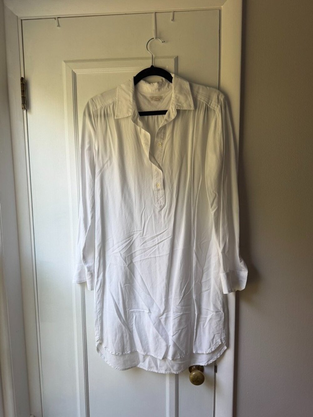 Gap Designed & Crafted White Cotton Popover Shirt Dress - XS